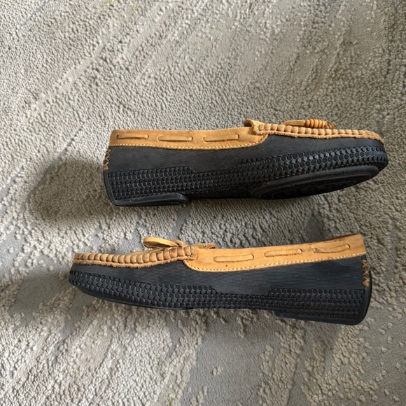 Cole Haan Slip On Boat Shoe leather Brown tan flats driving loafer 8.5 - Picture 10 of 12